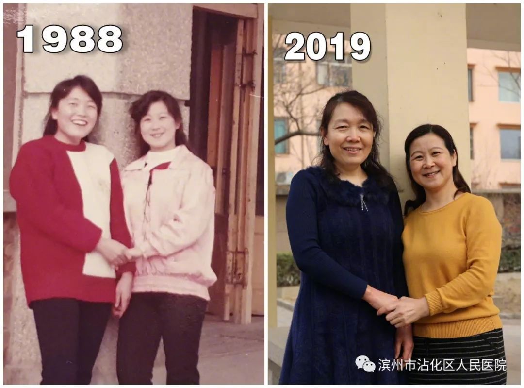 新老照片对比,医护版"女神追梦记"