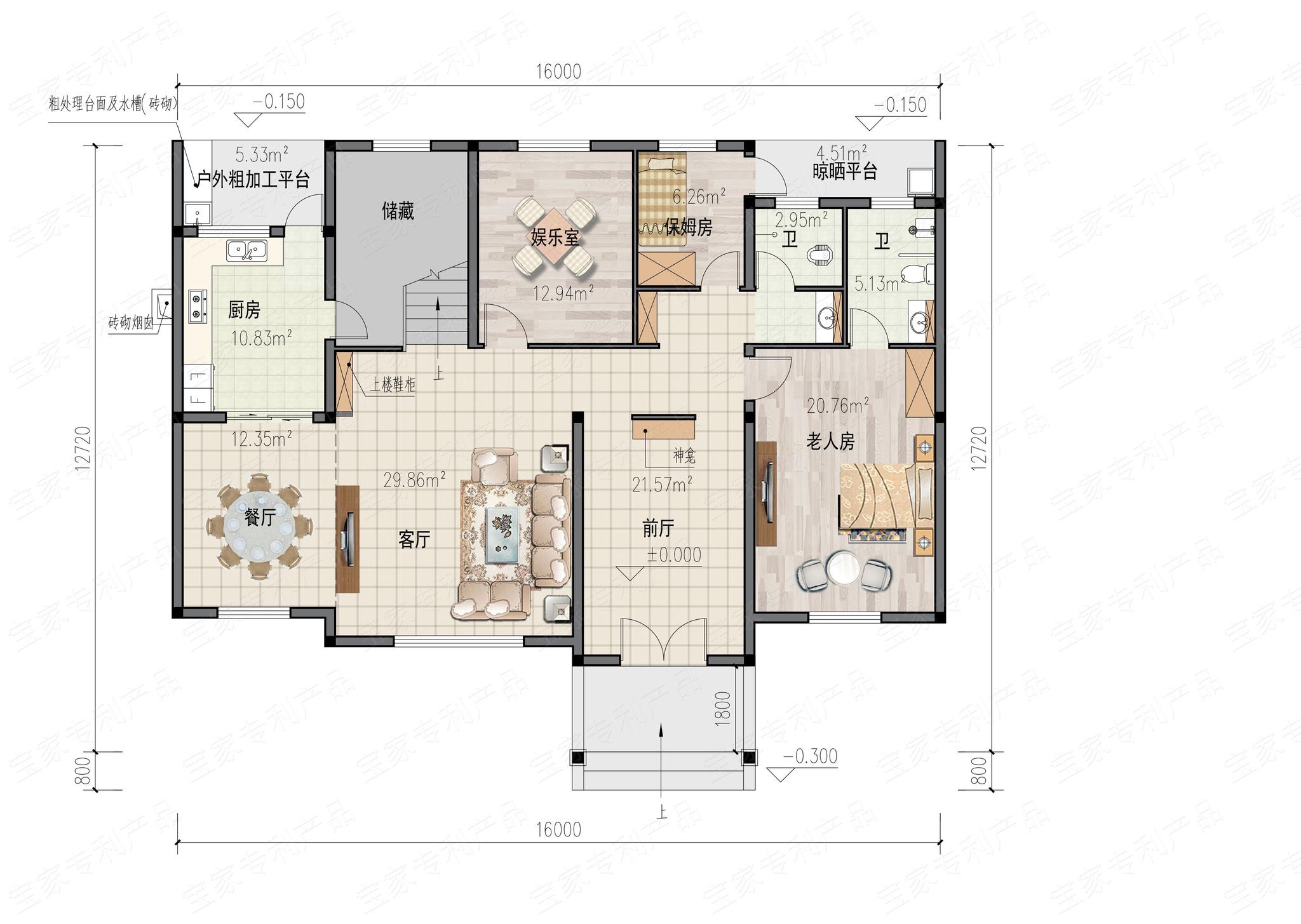 农村建房不可错过的别墅图纸:最后一款美出天际,是人生终极理想|平面