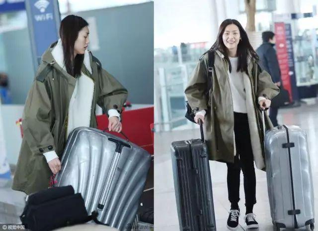 女星|袁泉,江疏影的冬天机场照;一个简约满分,一