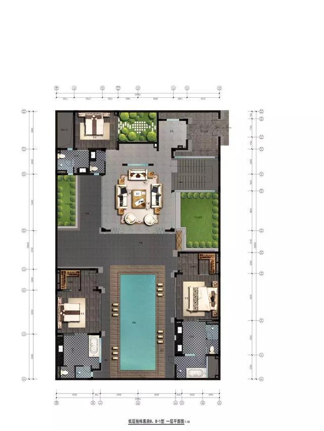 三亚海棠华著,一线临海别墅社区,中国传统的合院经典杰作