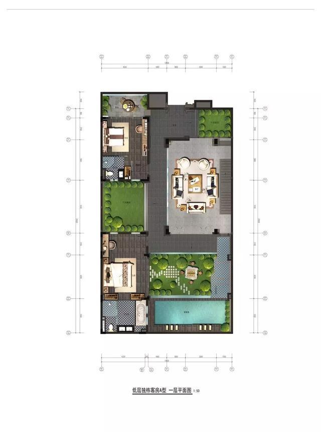 三亚海棠华著,一线临海别墅社区,中国传统的合院经典杰作