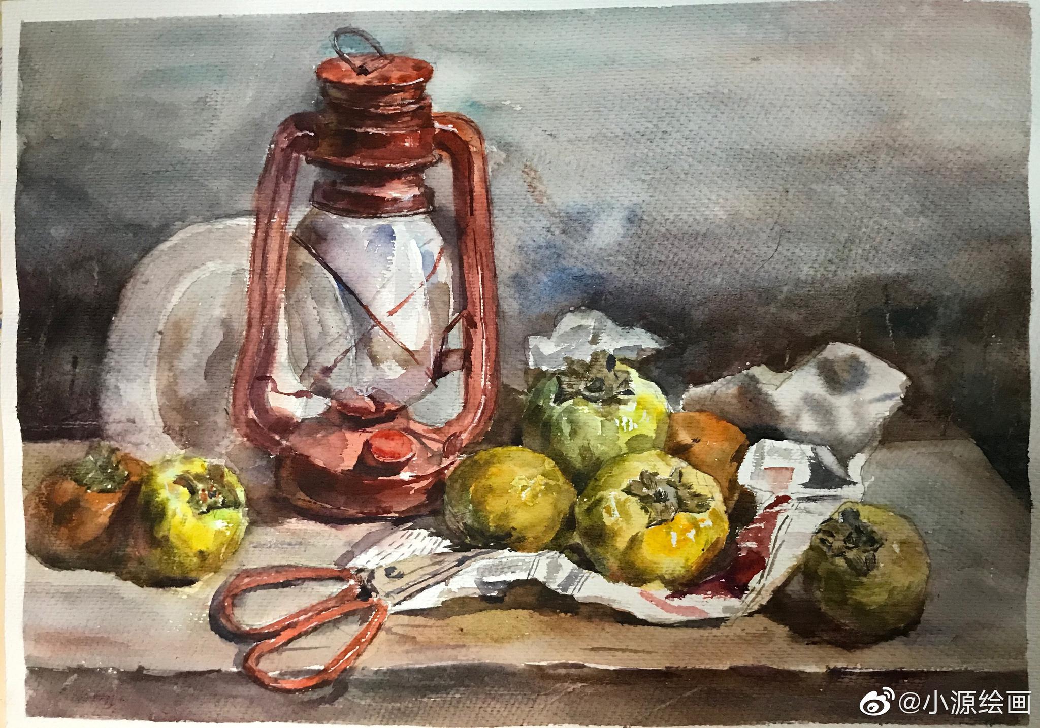 水彩静物絵『静物』 水彩画（静物）