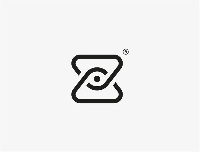 简约漂亮的logo设计黑白图