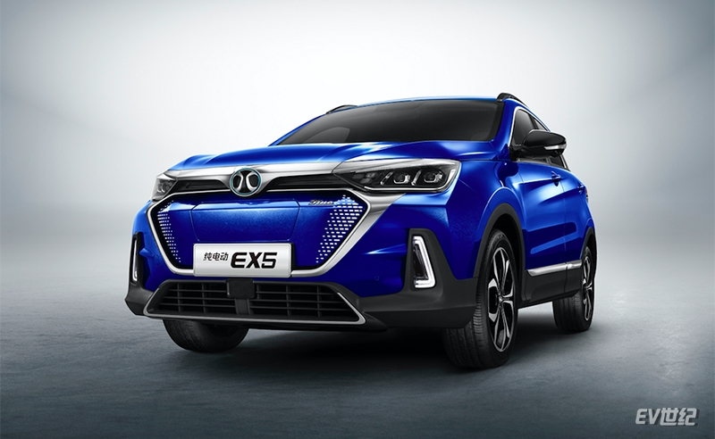 最大续航520km 北汽新能源A级纯电动SUV EX5将于明年1月上市