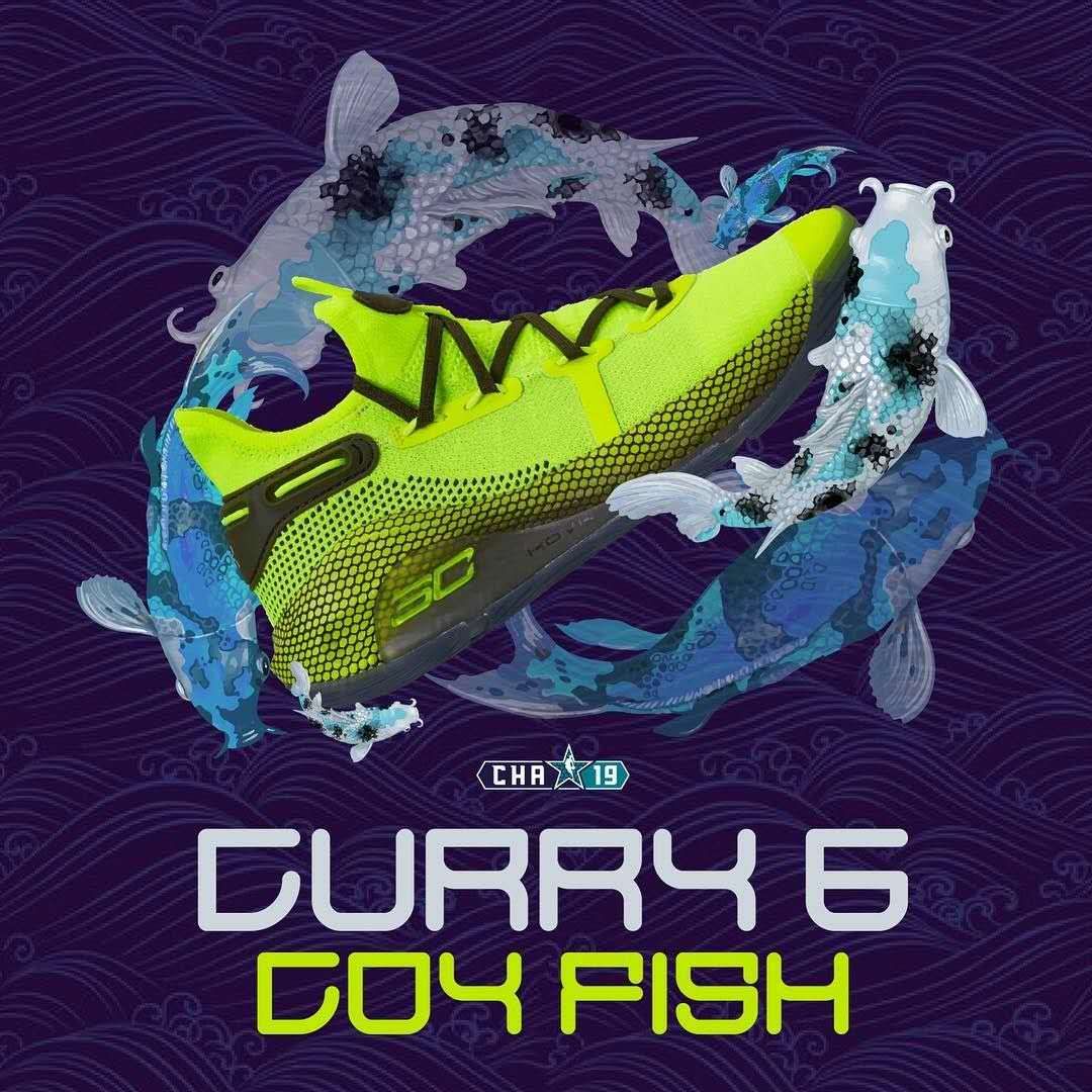 库里今天上脚Curry6全明星特别款战靴,喜欢的