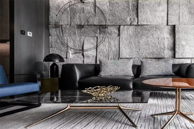 150㎡简约风私宅，石材沙发背景设计，极具视觉冲击力！