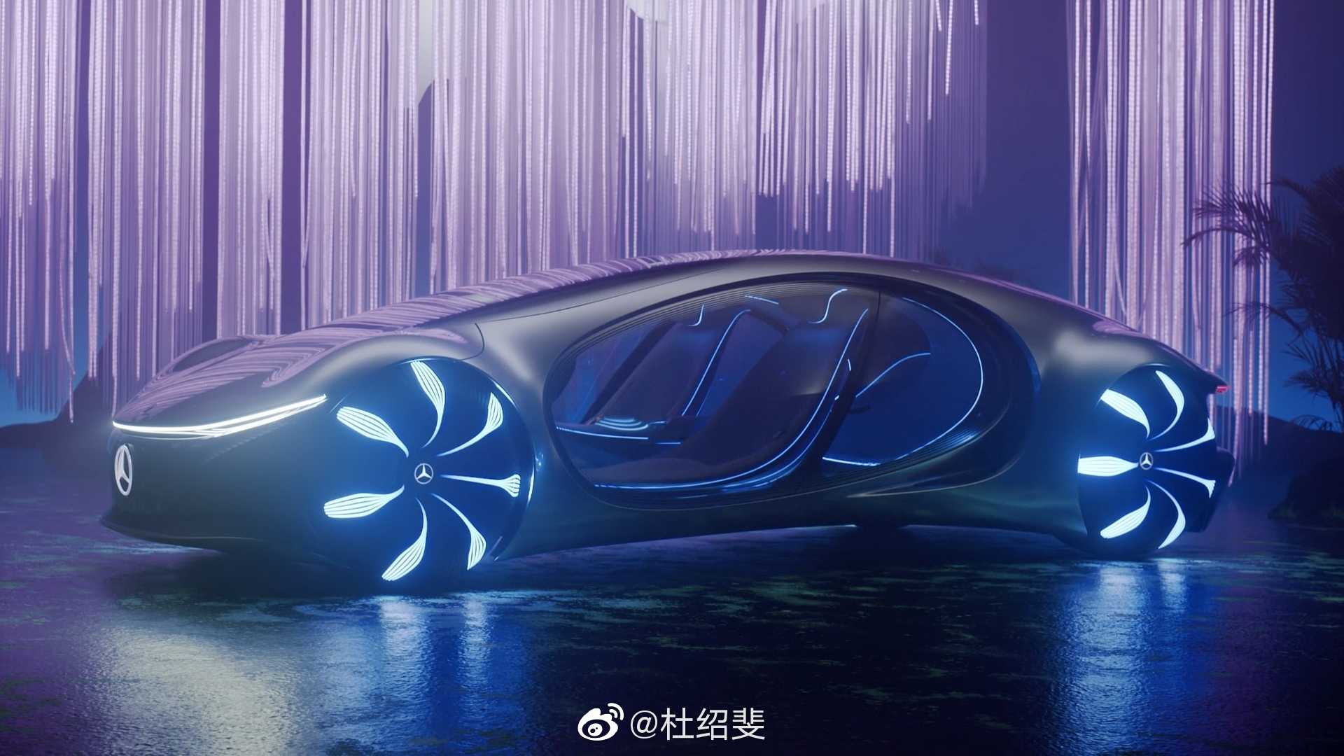 受阿凡达电影启发奔驰设计了一款未来概念电动汽车Vision AVTR