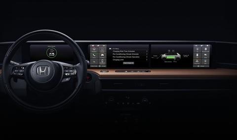 本田Urban EV原型车内饰曝光 微型车身藏横贯式大屏