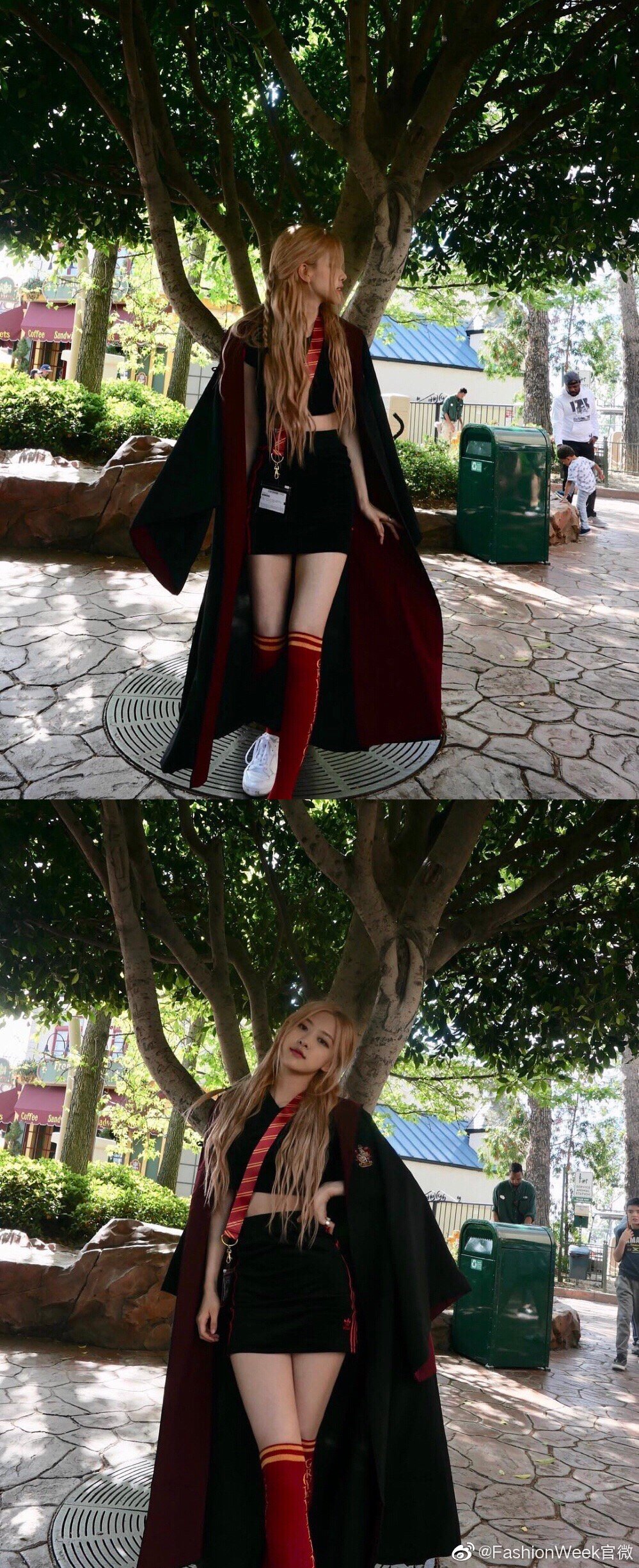 blackpink环球影城,blackpinklisa blackpink的环球影城旅拍加州蓝天下的魔法少女世界