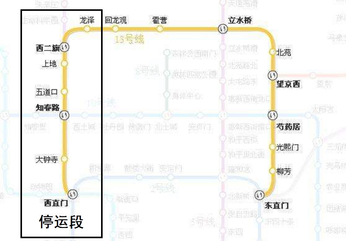 解读北京地铁13号线的停运:利用春节假期,改造京张铁路的清河站