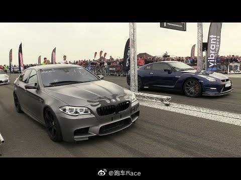 900匹马力引擎宝马M5 F10 HPT vs 650匹尼桑GTR@跑车Race