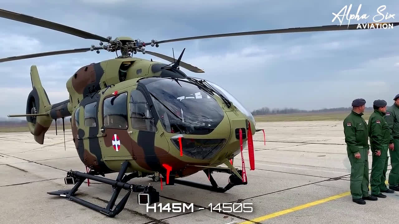 空客新一批h145m多用途直升机交付塞尔维亚空军