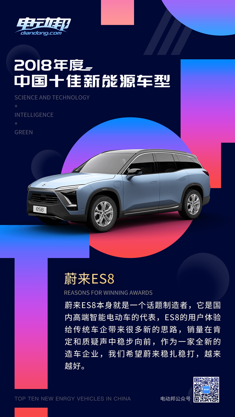 谁是消费者心目中最喜欢的车型?电动邦2018十佳新能源车型揭晓