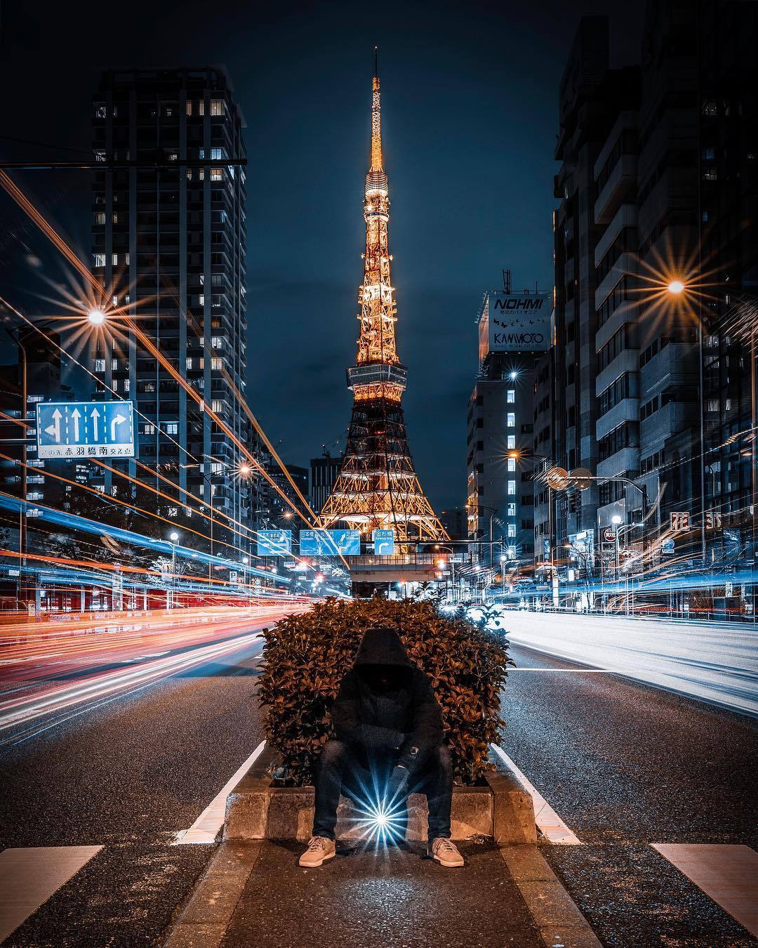 日本东京城市夜景街道摄影图高清摄影大图-千库网