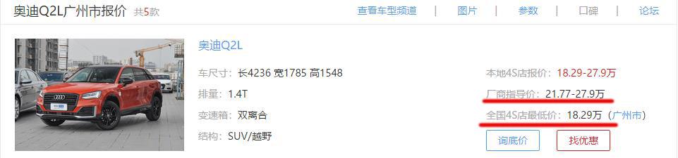 最低18万，奥迪SUV就能开回家，比宝马X1个性的Q2L不妨了解一下