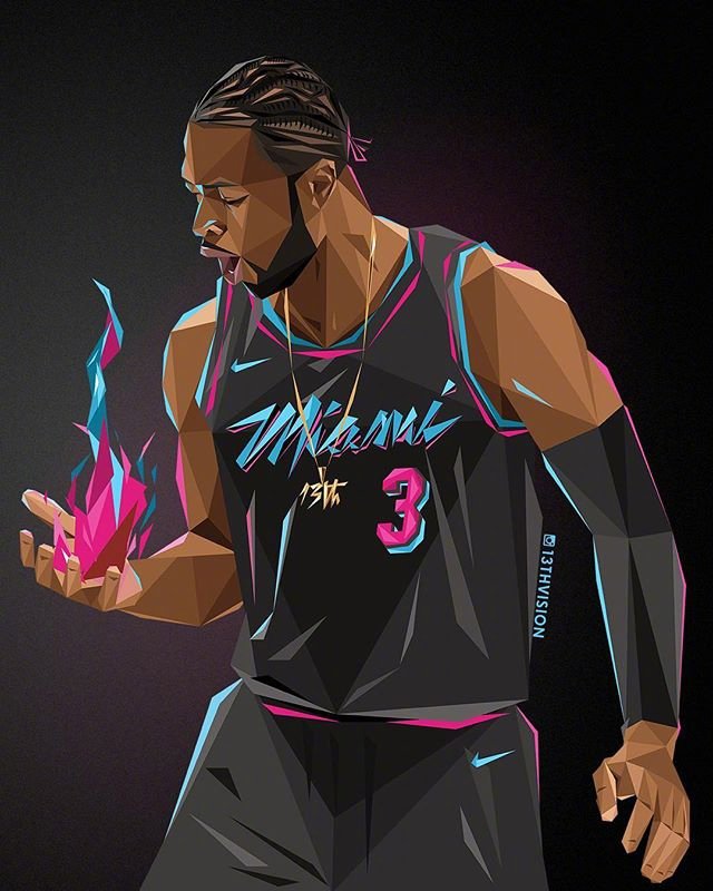 分享一组切割风格的nba漫画!还原乔丹罚球线扣篮
