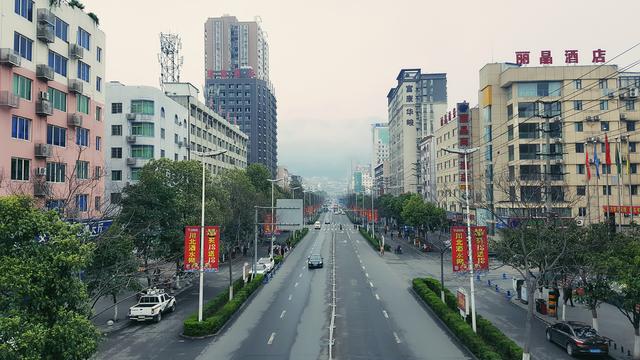 四川广元市城市街景