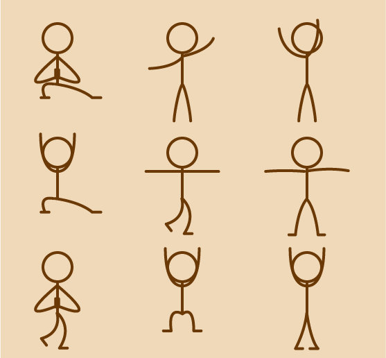 火柴人简笔画动作表情包