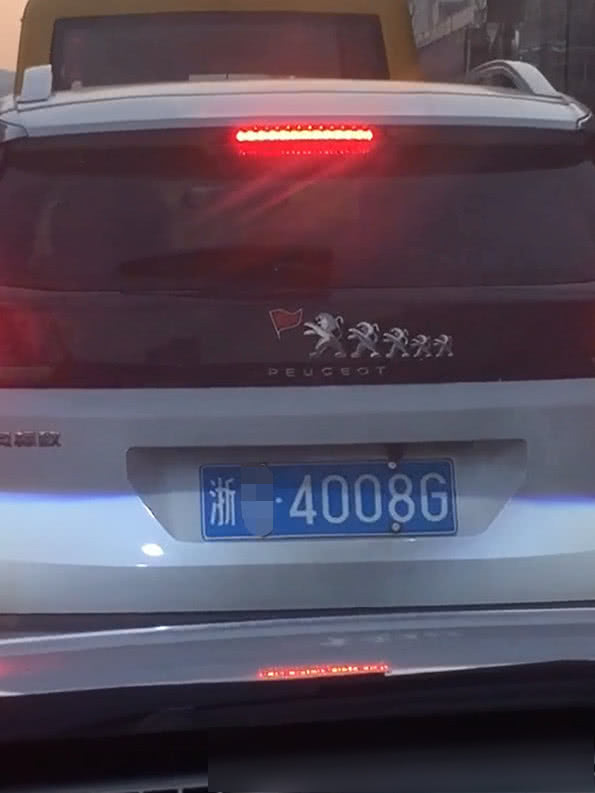 浙江偶遇5个“车标”的标致，当看到车牌时，不相信自己的眼睛！