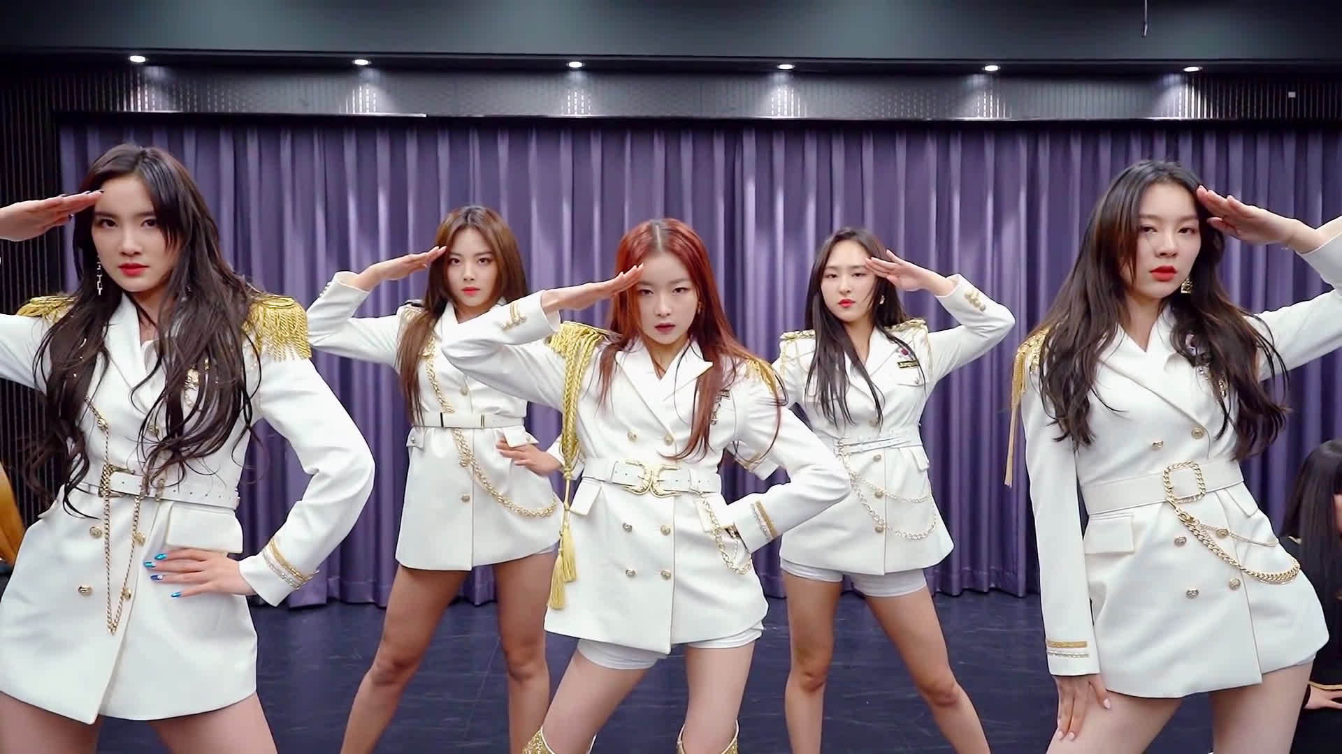 女团bvndit练习室翻跳少女时代经典歌曲《genie》舞蹈