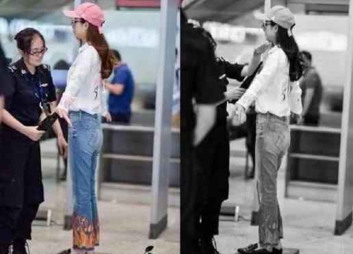 唐嫣过安检不脱外套,网友猜测有可能是怀孕了