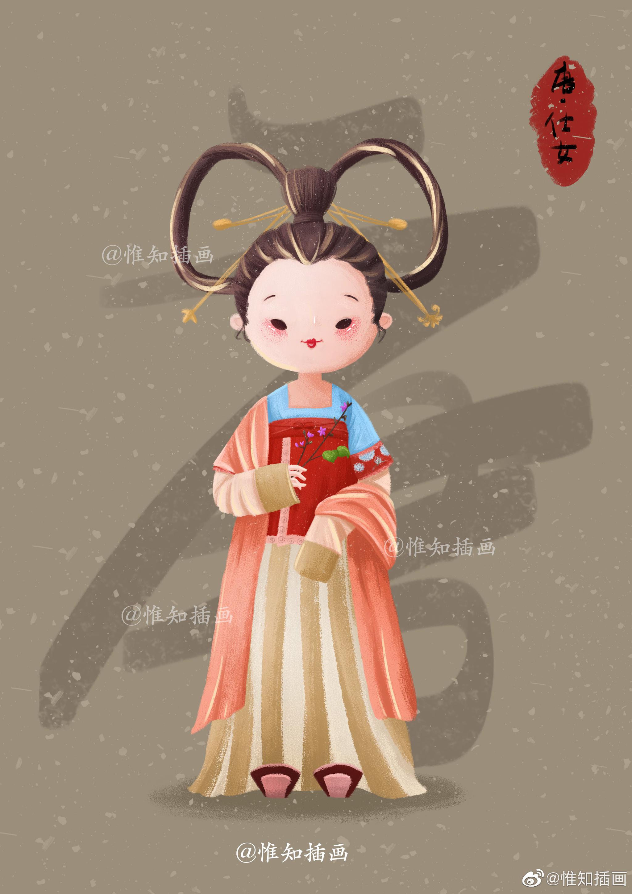 萌萌哒古装仕女图了解一下