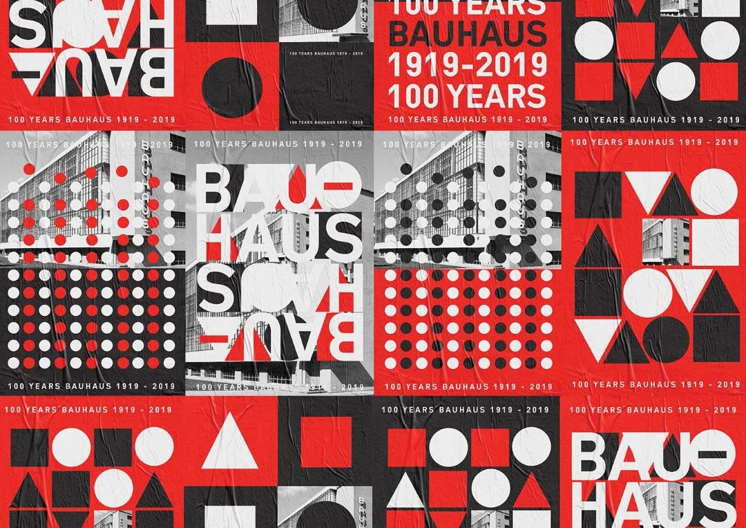 致敬包豪斯100周年系列海报作品澳大利亚设计师nickbar