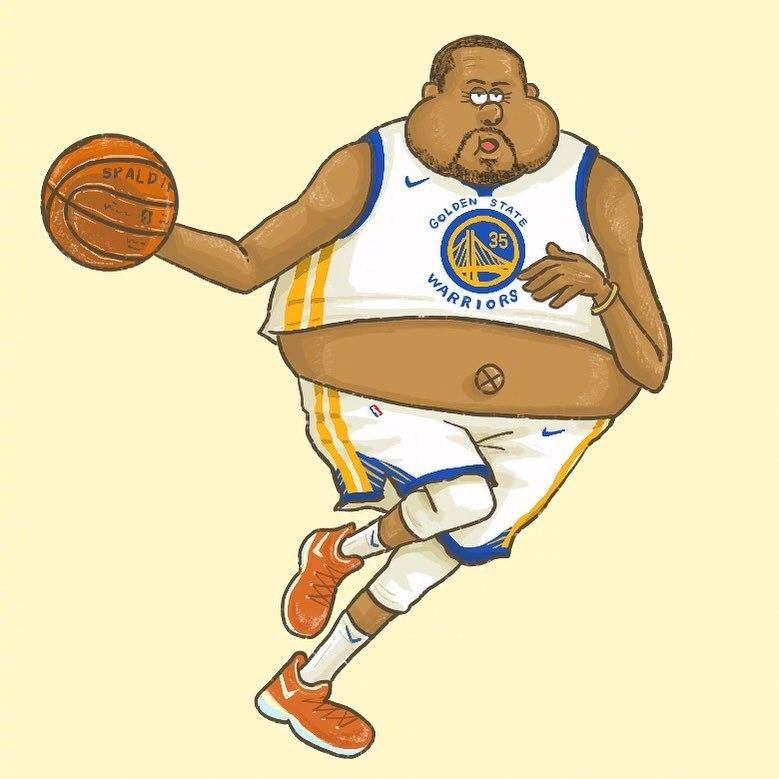 nba球星肥胖版卡通照简直太可爱了