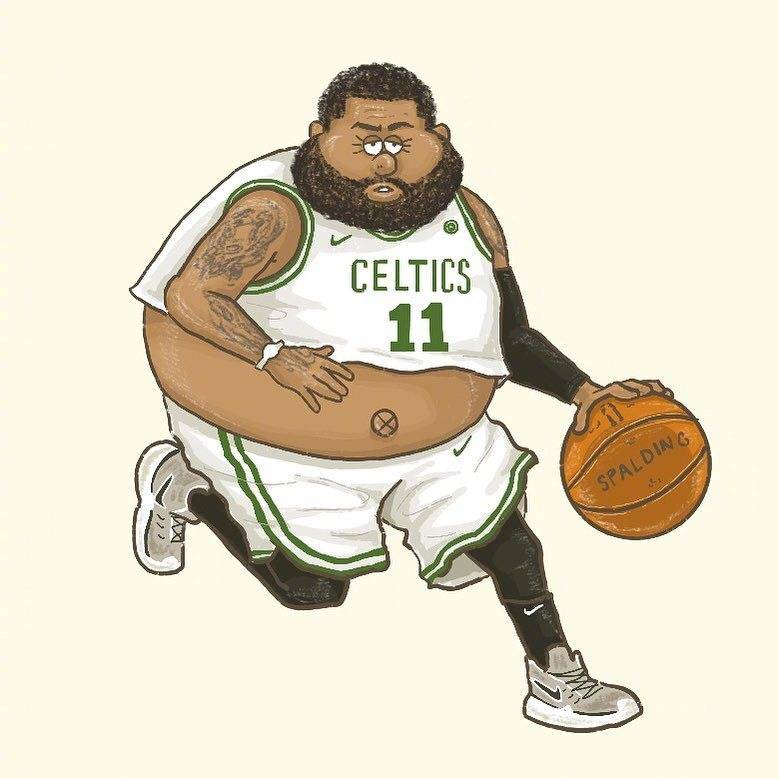 nba球星肥胖版卡通照!简直太可爱了!