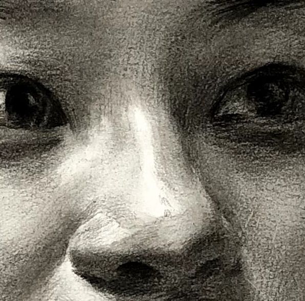 第二九五集 女青年素描头像范画,步骤详细解析,部分细节图
