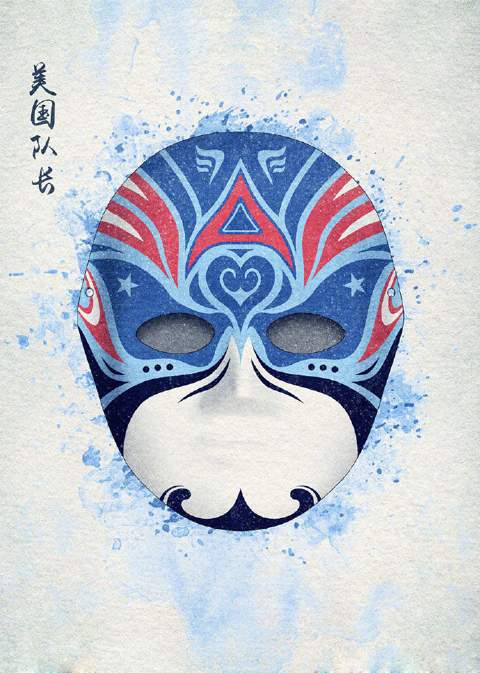 中国风脸谱图丨两种文化元素相结合真的很奇妙