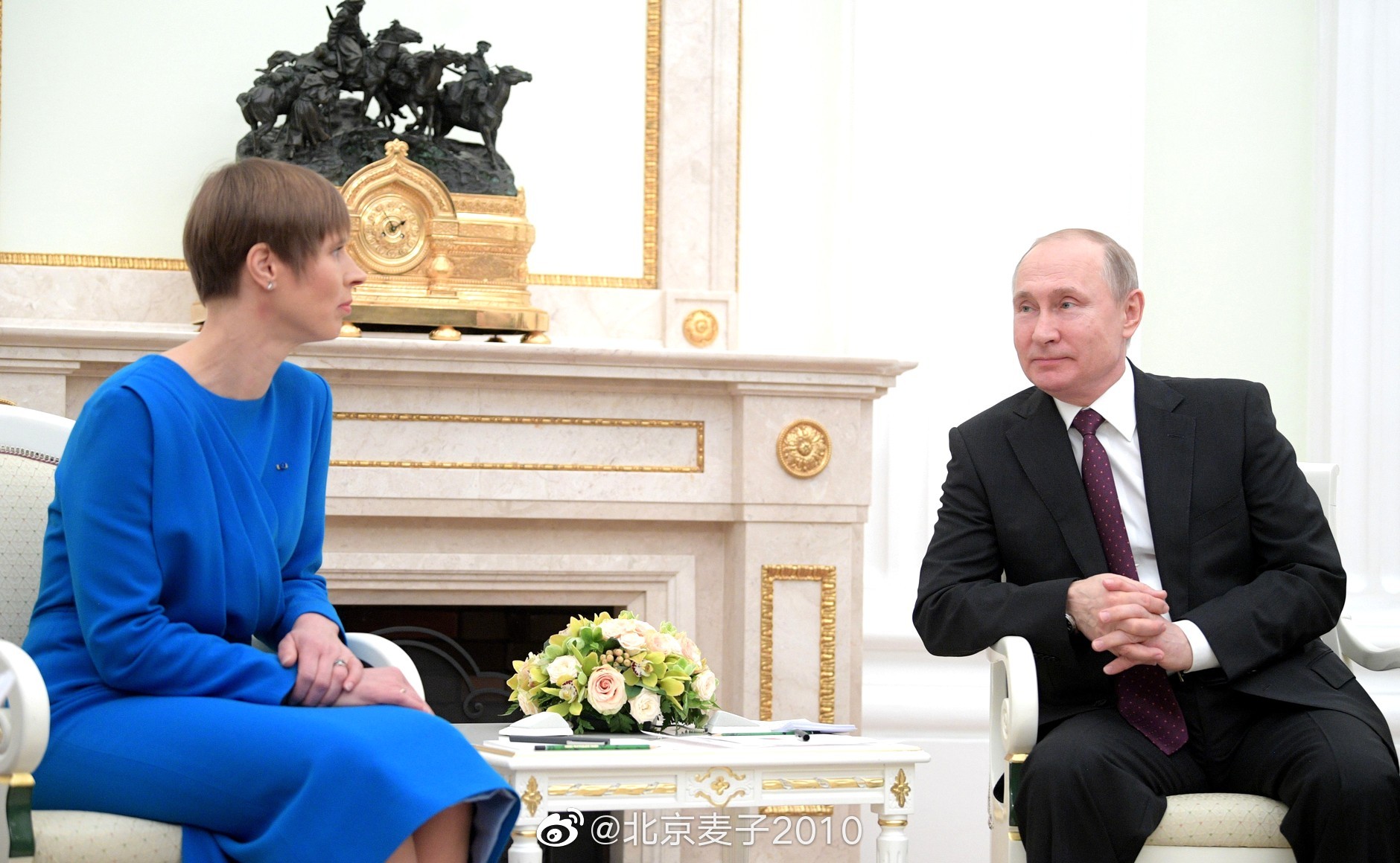 爱沙尼亚总统卡柳莱德访俄,普京:…我们很久没
