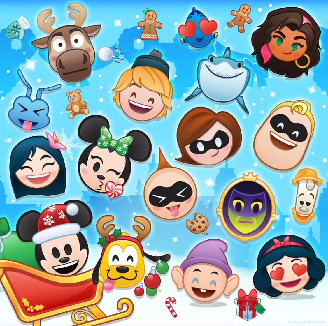 迪士尼emoji表情复制,米老鼠emoji表情 happy chinese new year!images disneyemoji