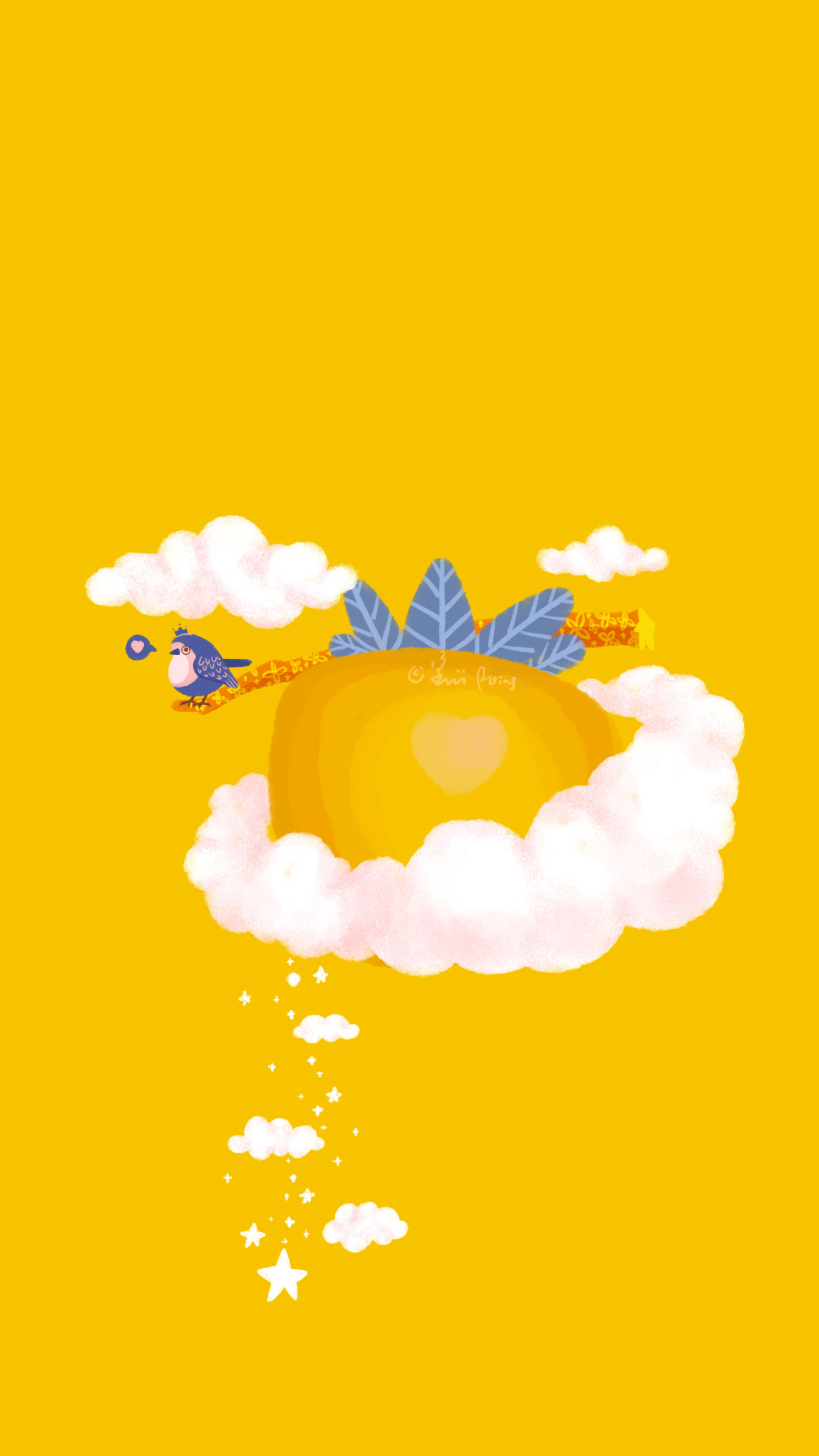 2019 新年可爱壁纸,猪柿大桔。作者@姜小姜p