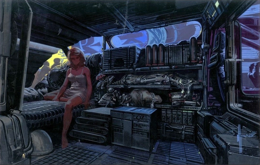 银翼杀手 blade runner .1982. concept art by syd mead.