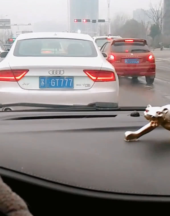 偶遇价值90万奥迪a7,车牌