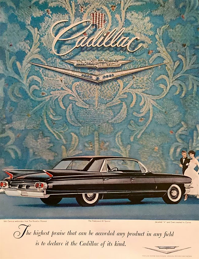 香车配美女 高端又大气  60年代美国凯迪拉克汽车广告