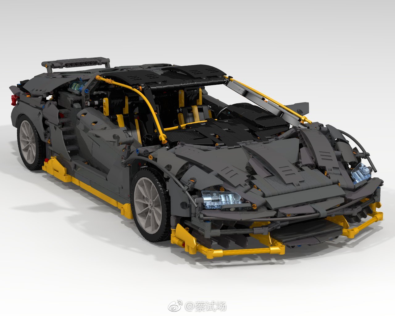 乐高打造兰博基尼Centenario:乐高Centenario比例1:6