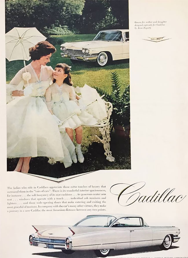 香车配美女 高端又大气  60年代美国凯迪拉克汽车广告