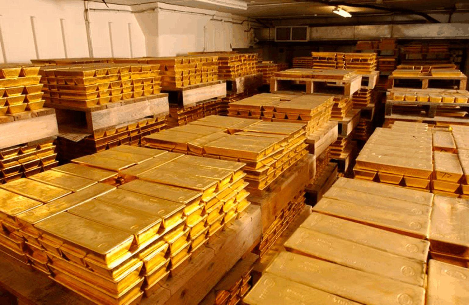 美国官方黄金储备约8133.5吨,那中国,俄罗斯,日本等国