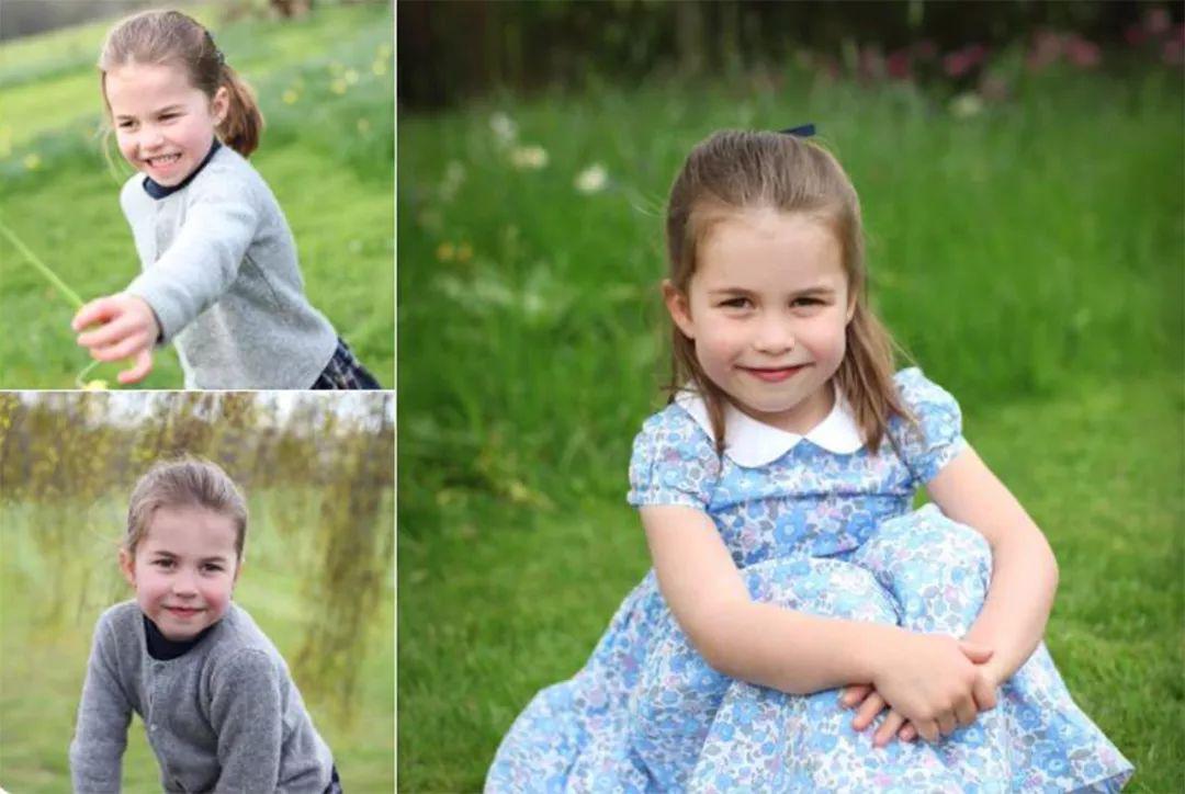 4岁夏洛特小公主不愧为带货王,小蓝裙一穿就断货,比妈妈还厉害