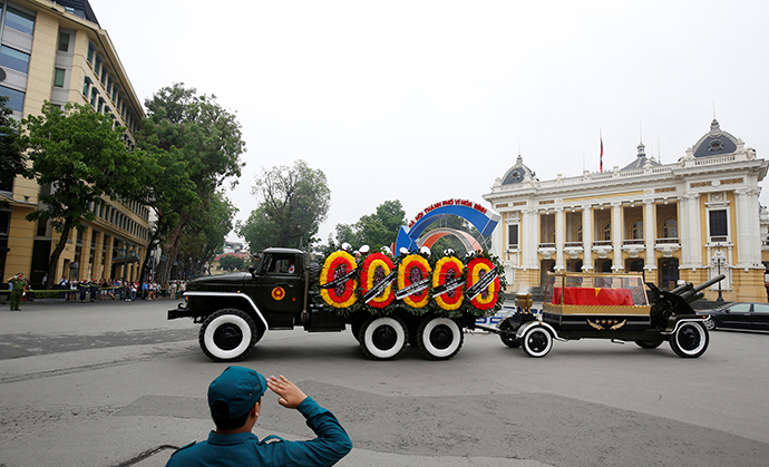 当地时间2019年5月3日，越南河内，越南前国家主席黎德英葬礼举行。