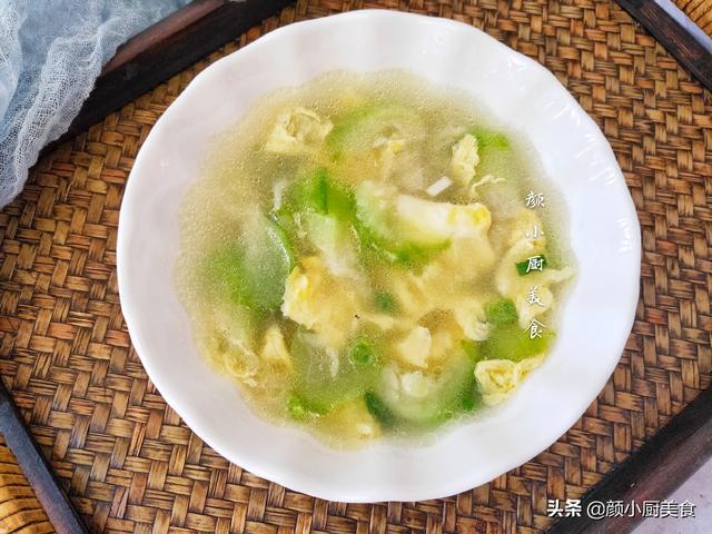 【丝瓜蛋虾皮花汤】