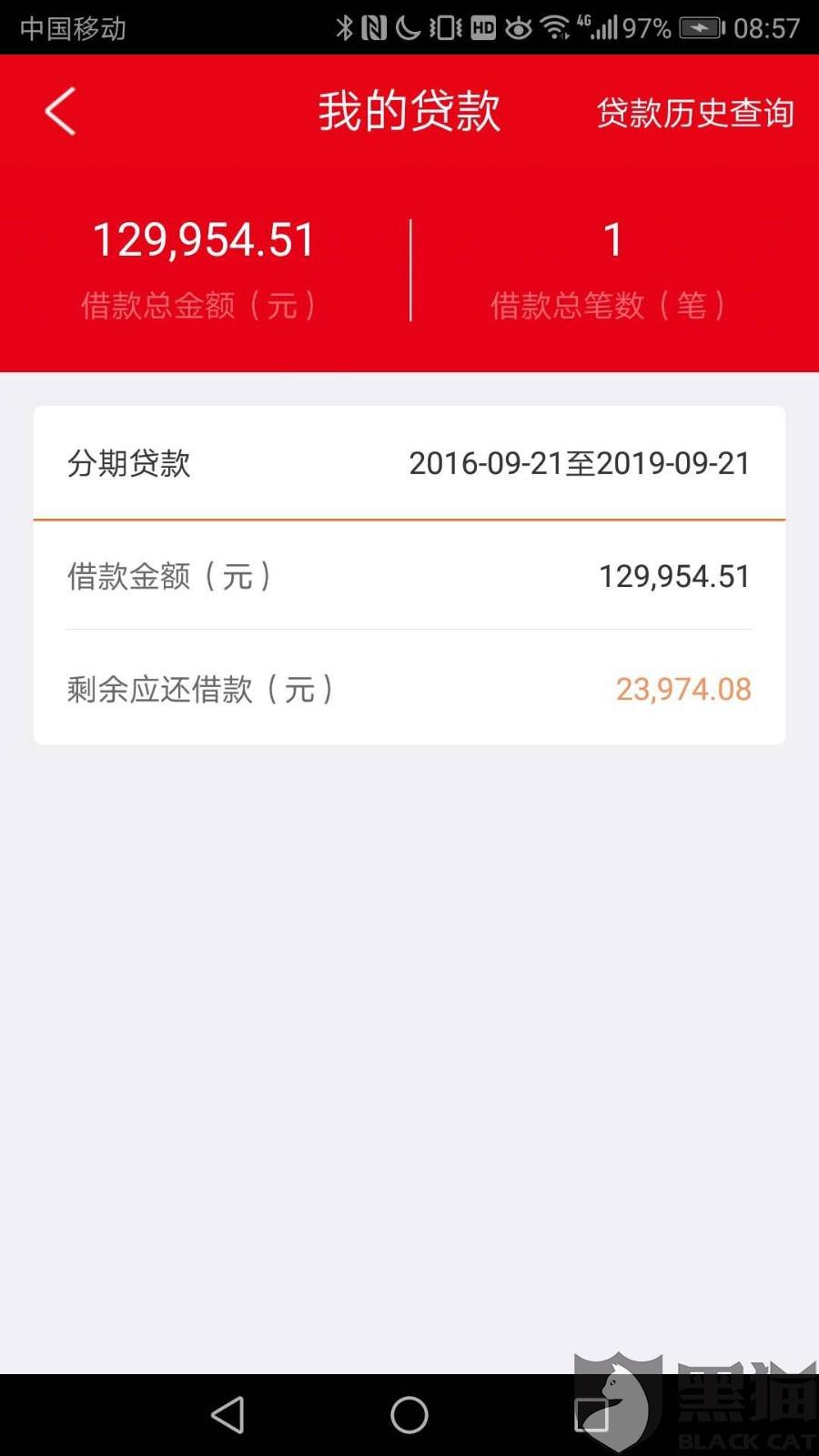 黑猫投诉:宜信惠普与浙商银行的贷款存在合同