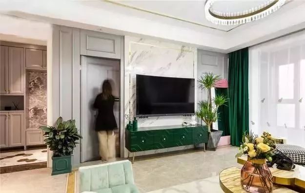 等我买房了，一定要这么装修，进门就被玄关迷住，客厅太漂亮了！