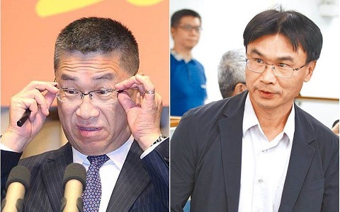 左为台当局“内政部长”徐国勇、右为台当局“农委会主委”陈吉仲。(图片来自台媒)