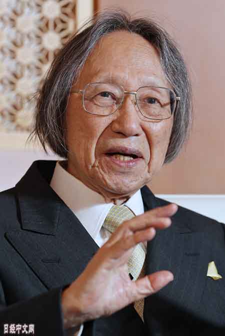 中西进接受采访 图片来自日经中文网