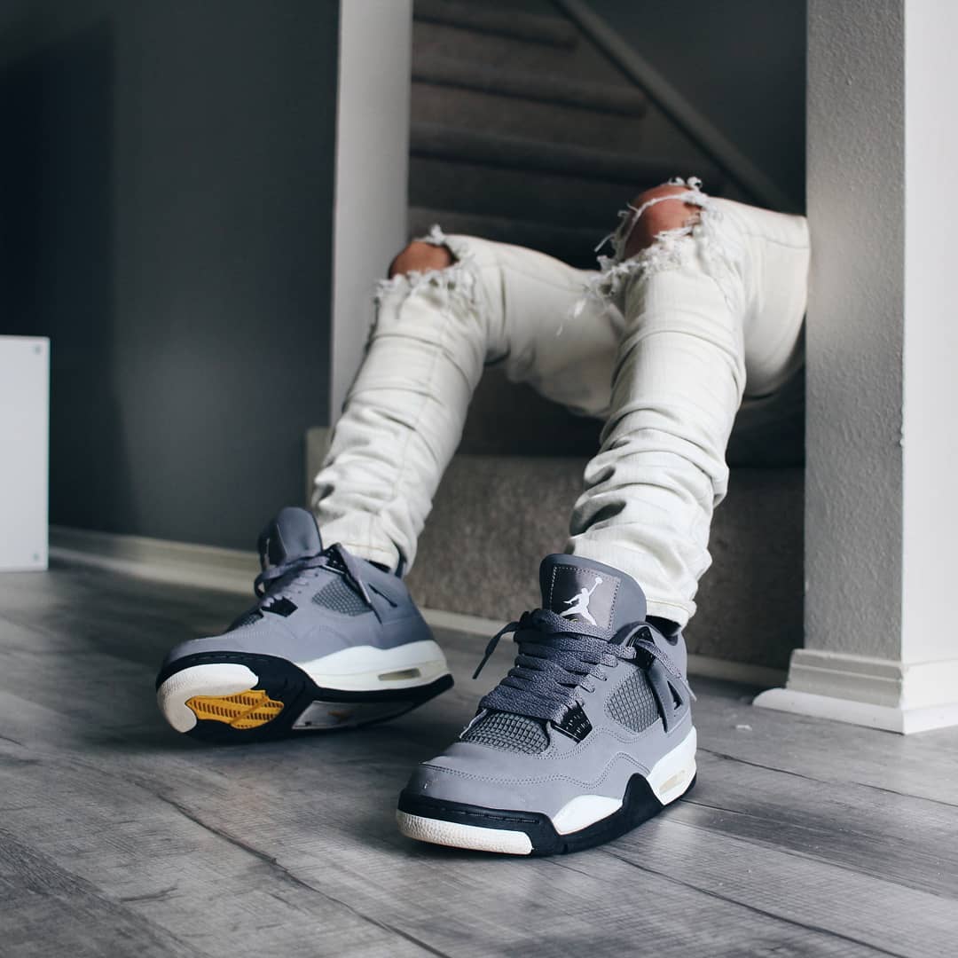 cool grey 4 on feet