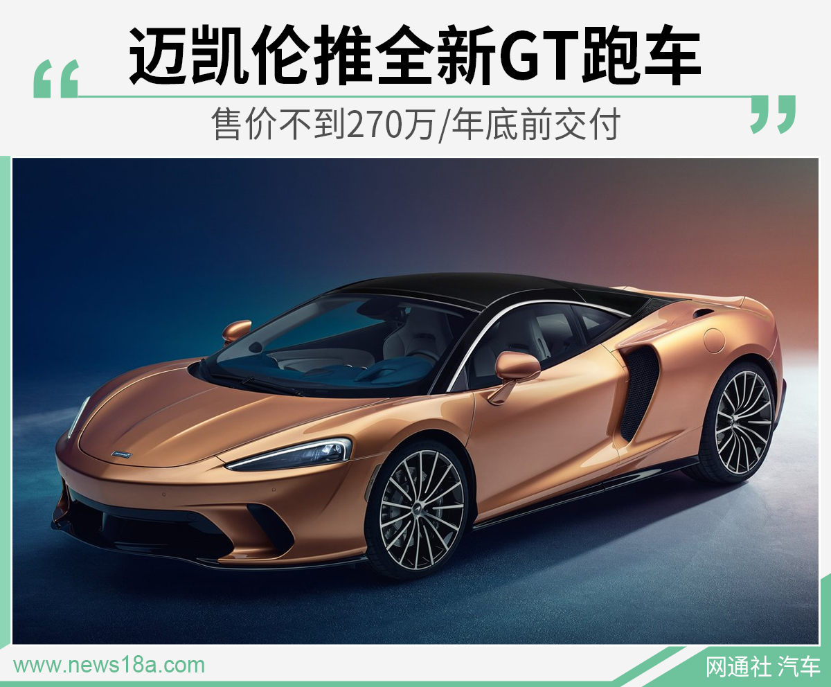 迈凯伦推全新GT跑车 售价不到270万/年底前交付