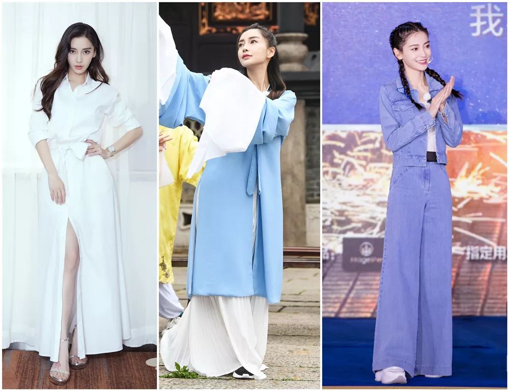 杨颖在新剧中换新发型，终于剪了齐刘海，一下子美回到了十年前